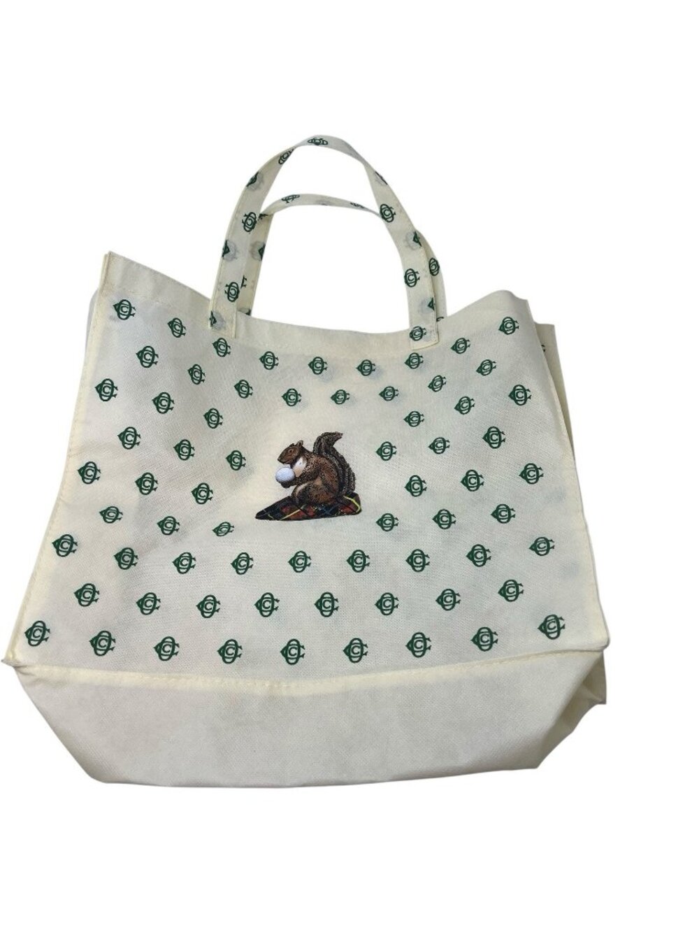 Oakmont Country Club Golf Course Pro Gift Shop Canvas Monogram Logo Tote Bag
